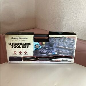 New Grilling Traditions Superior Cookware 17 Piece Grill Tool Set With Hard Case